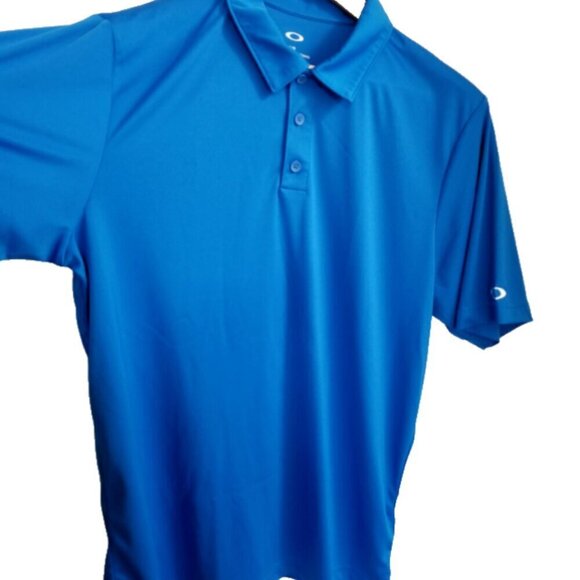 Oakley Polo Shirt Men's LG. Pullover Short Sleeve Blue Golf Polo Collared - Picture 10 of 12
